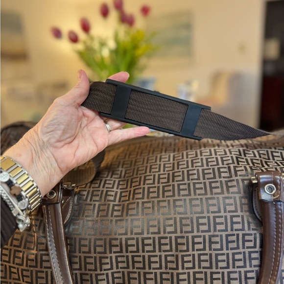 🤎 LUX DESIGN MONOGRAM BROWN CANVAS DUFFEL BAG! - Picture 9 of 10